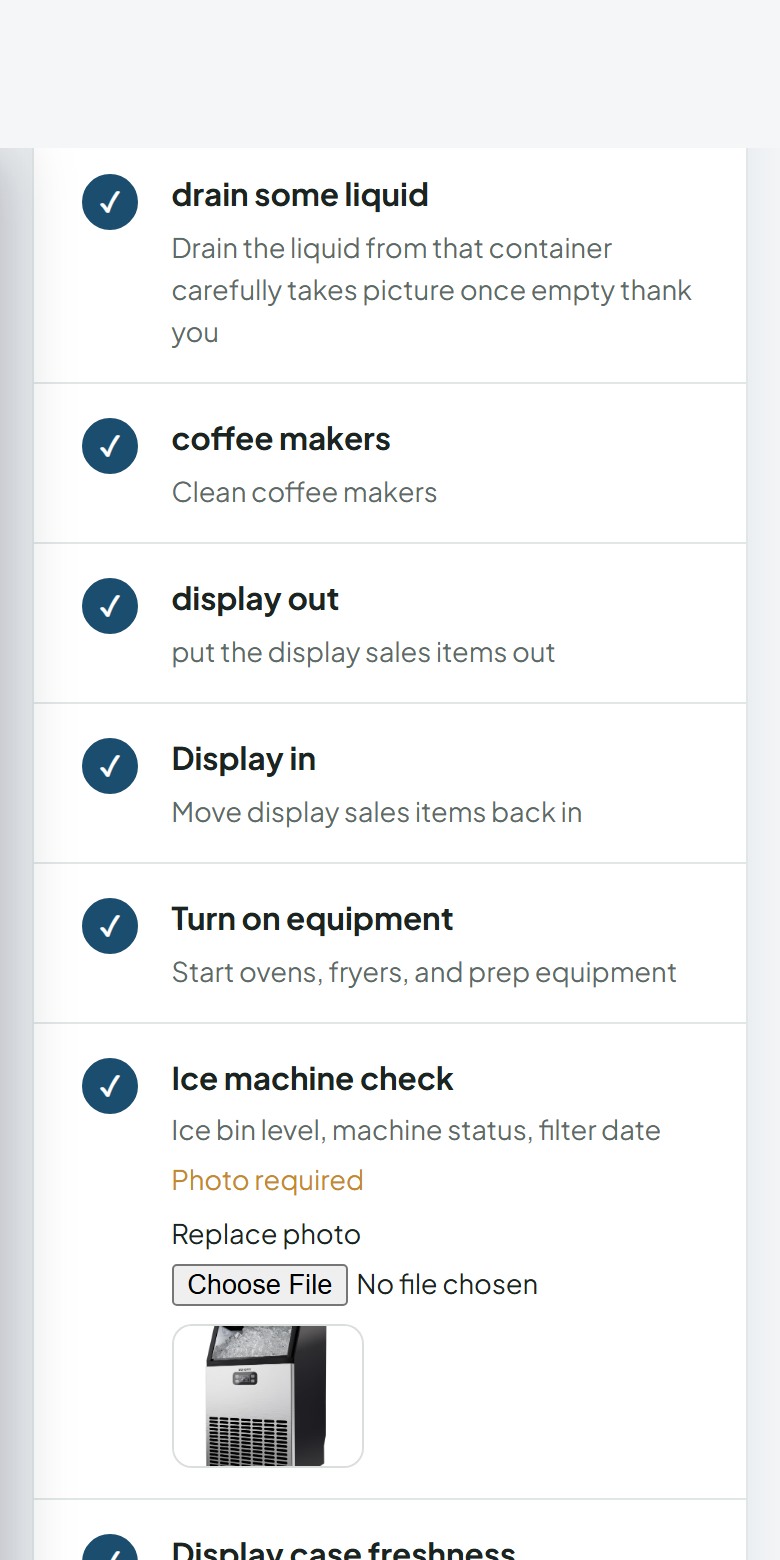 DutySeal mobile checklist